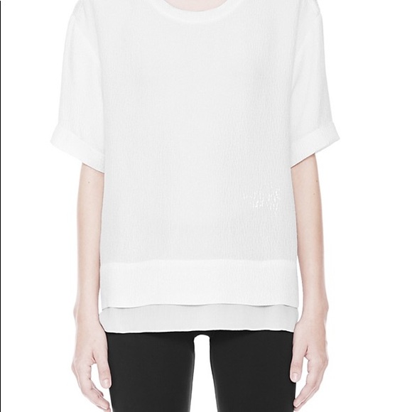 Helmut Lang Tissue Textured Silk Tee - Picture 2 of 8